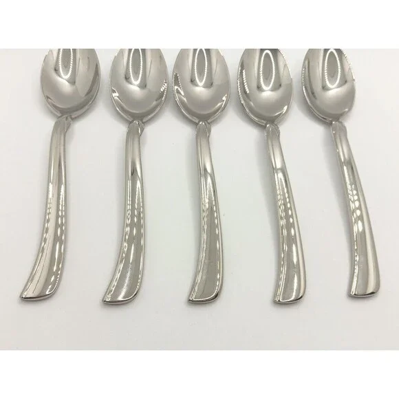 Lenox Simply Fine Twist 5 Piece Teaspoon Set 18/10 Stainless Vietnam New - Picture 3 of 9